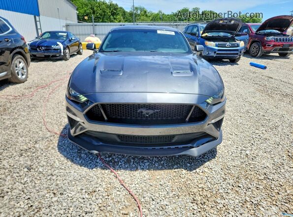 1FA6P8CF8K5147876 2019 FORD MUSTANG Gray Front view