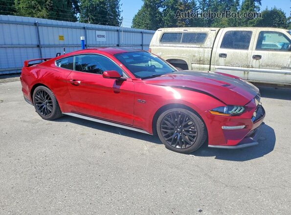 1FA6P8CF8K5169795 2019 FORD MUSTANG Red Delantero derecho
