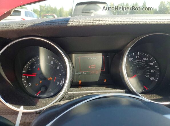 1FA6P8CF8K5169795 2019 FORD MUSTANG Red Vista del cuadro de instrumentos