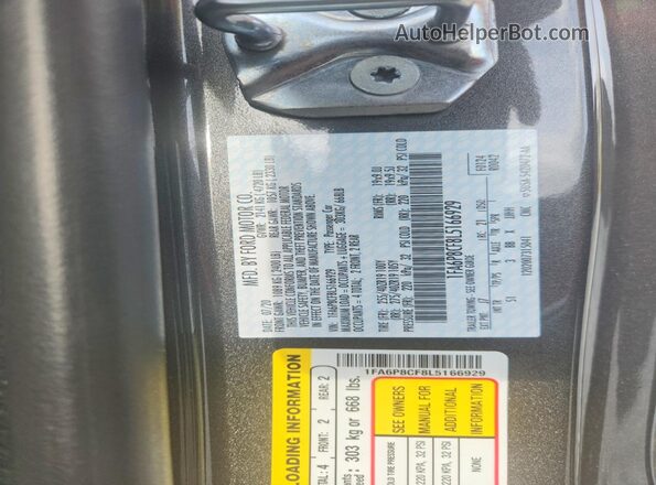 1FA6P8CF8L5166929 2020 FORD MUSTANG Charcoal Շարժիչի բաժամունքի տեսք