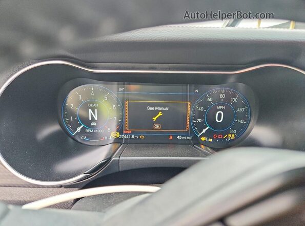 1FA6P8CF8L5166929 2020 FORD MUSTANG Charcoal Սարքավորումների վահանակի տեսք