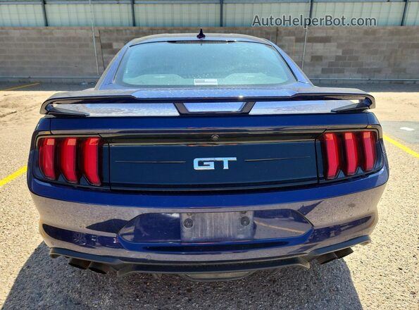 1FA6P8CF8L5170124 2020 FORD MUSTANG Blue Rear view
