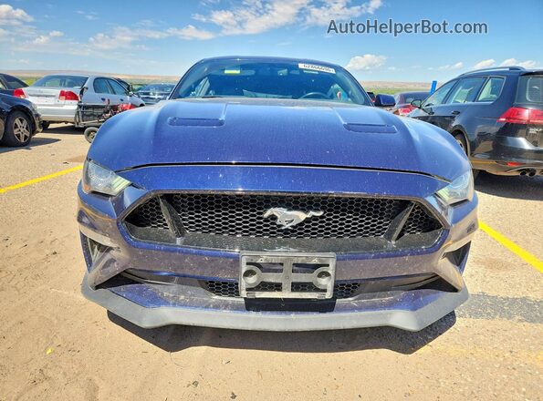 1FA6P8CF8L5170124 2020 FORD MUSTANG Blue Front view