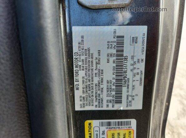 1FA6P8CF8L5171385 2020 FORD MUSTANG Gray Engine compartment view