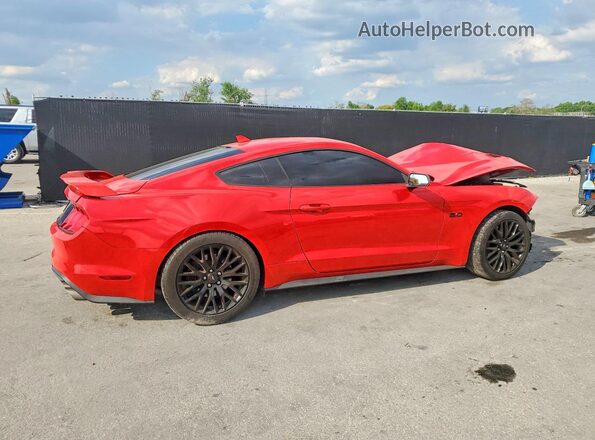 1FA6P8CF8M5134127 2021 FORD MUSTANG Red Հետևի աջ
