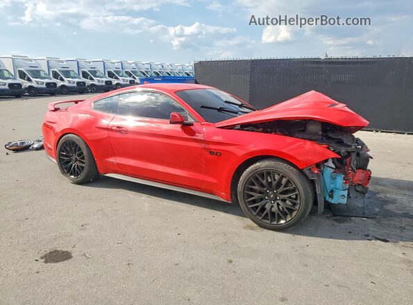 1FA6P8CF8M5134127 2021 FORD MUSTANG Red Առջևի աջ
