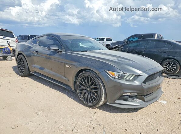 1FA6P8CF9G5246150 2016 FORD MUSTANG Gray Delantero derecho