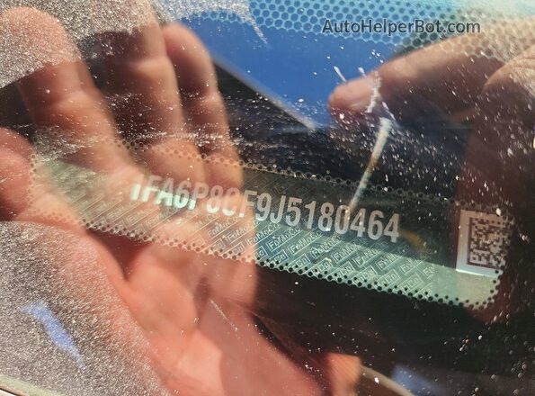 1FA6P8CF9J5180464 2018 FORD MUSTANG Серый Вид наклейки с VIN-кодом