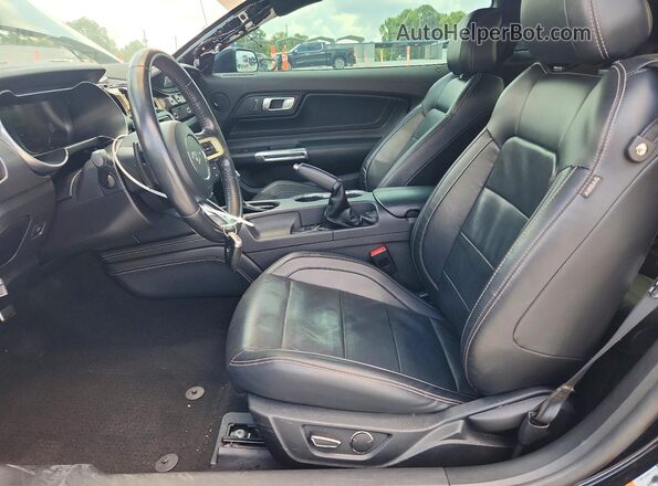 1FA6P8CF9K5130178 2019 FORD MUSTANG Black Вид салону спереду
