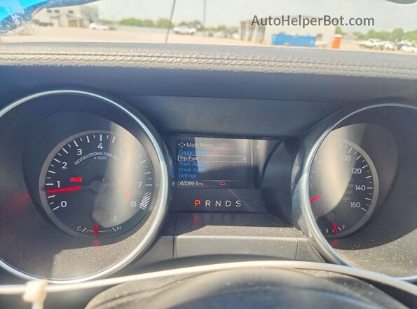 1FA6P8CF9K5142850 2019 FORD MUSTANG Blue Vista del cuadro de instrumentos