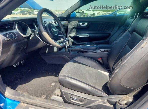 1FA6P8CF9K5142850 2019 FORD MUSTANG Blue Vista interior delantera