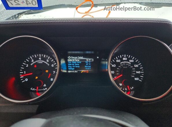 1FA6P8CF9L5103810 2020 FORD MUSTANG Gray Սարքավորումների վահանակի տեսք