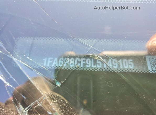 1FA6P8CF9L5149105 2020 FORD MUSTANG Blue VIN sticker view