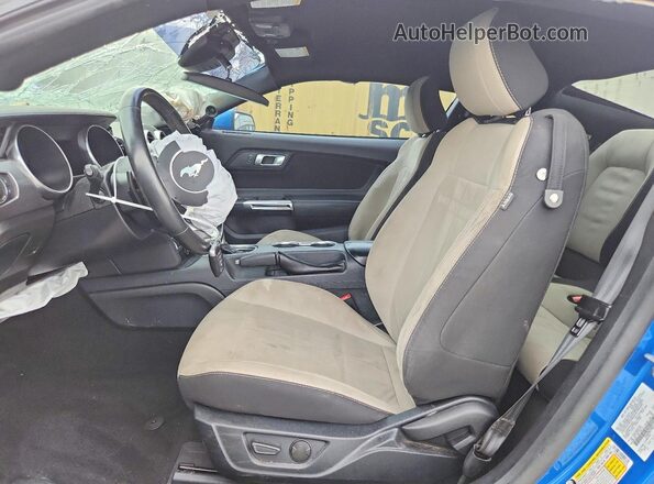 1FA6P8CF9M5135240 2021 FORD MUSTANG Blue Front interior view