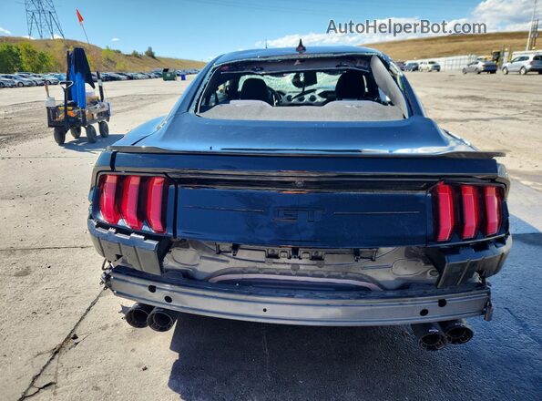 1FA6P8CF9N5145610 2022 FORD MUSTANG Black Вид ззаду
