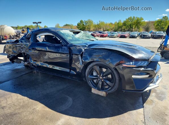 1FA6P8CF9N5145610 2022 FORD MUSTANG Black Передня права чверть
