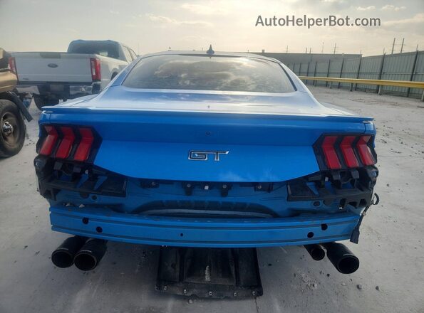 1FA6P8CF9R5415070 2024 FORD MUSTANG Blue Rear view