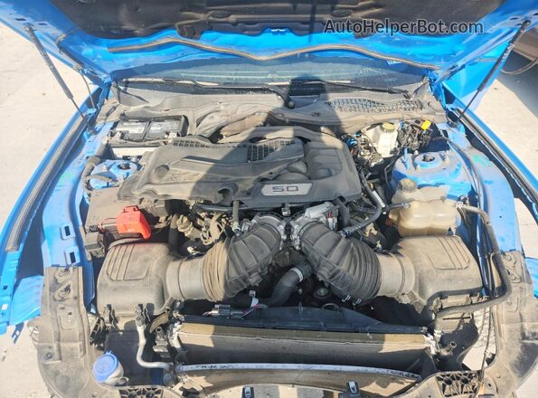 1FA6P8CF9R5415070 2024 FORD MUSTANG Blue Rear interior view