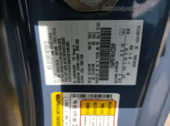 1FA6P8CF9R5422049 2024 FORD MUSTANG Gray VIN կոդի պիտակի տեսք
