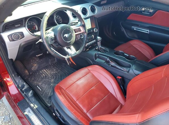 1FA6P8CFXH5280518 2017 FORD MUSTANG Темно-бордовый Вид панели приборов