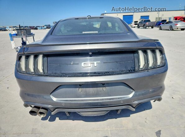 1FA6P8CFXJ5156738 2018 FORD MUSTANG Gray უკანა ხედი