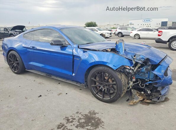 1FA6P8JZ2J5500088 2018 FORD MUSTANG Синий Передняя правая четверть