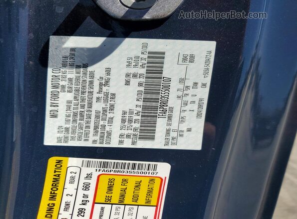 1FA6P8R03S5500107 2025 FORD MUSTANG Blue Вид підкапотного простору