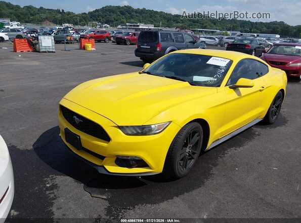 1FA6P8TH1G5211684 2016 FORD MUSTANG Yellow წინა მარცხენა ხედი სამი მეოთხედიდან