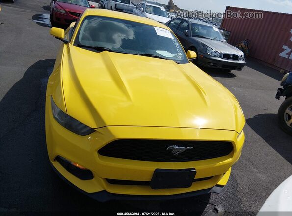 1FA6P8TH1G5211684 2016 FORD MUSTANG Yellow ხელსაწყოთა პანელის ხედი
