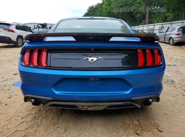 1FA6P8TH1K5166867 2019 FORD MUSTANG Blue Вид ззаду