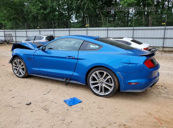 1FA6P8TH1K5166867 2019 FORD MUSTANG Blue Задня ліва чверть