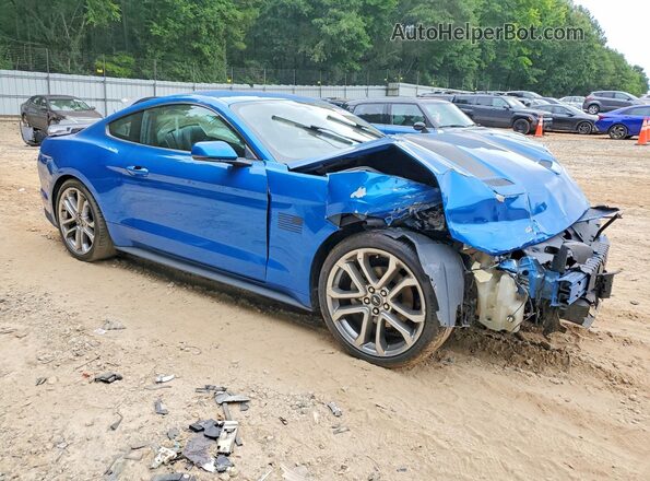 1FA6P8TH1K5166867 2019 FORD MUSTANG Blue Передня права чверть