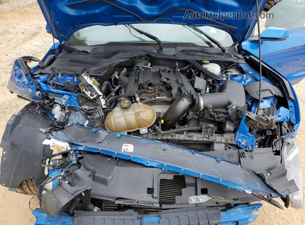 1FA6P8TH1K5166867 2019 FORD MUSTANG Blue Вид задньої частини салону