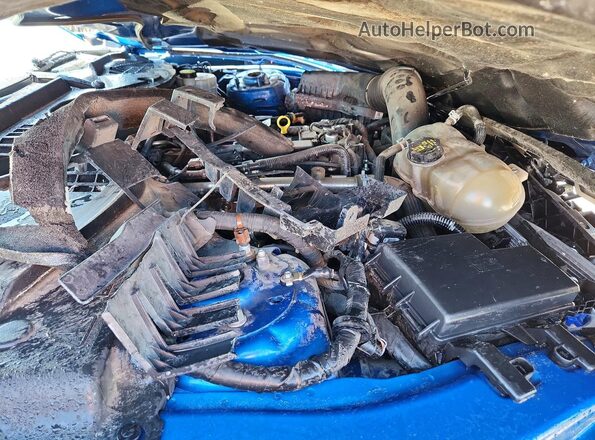 1FA6P8TH1M5139090 2021 FORD MUSTANG Синий Вид задней части салона