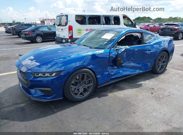 1FA6P8TH1R5110048 2024 FORD MUSTANG Blue Передня ліва чверть