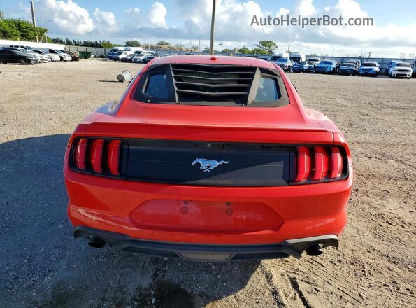 1FA6P8TH2J5107048 2018 FORD MUSTANG Red უკანა ხედი