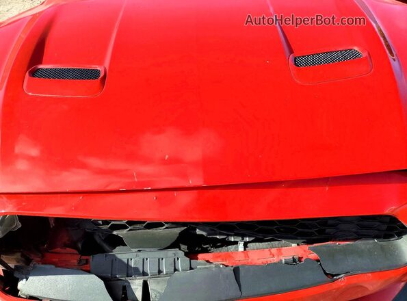 1FA6P8TH2J5107048 2018 FORD MUSTANG Red უკანა სალონის ხედი