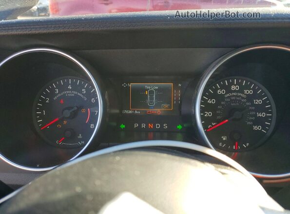 1FA6P8TH2J5131964 2018 FORD MUSTANG Maroon Instrument cluster view