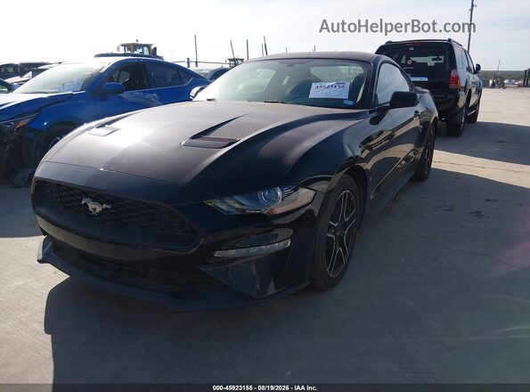 1FA6P8TH2J5176144 2018 FORD MUSTANG Black Առջևի ձախ երեք քառորդ տեսարան