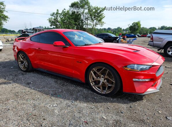 1FA6P8TH2K5108685 2019 FORD MUSTANG Красный Передняя правая четверть