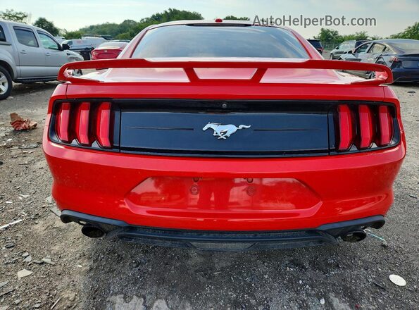 1FA6P8TH2K5108685 2019 FORD MUSTANG Красный Вид сзади