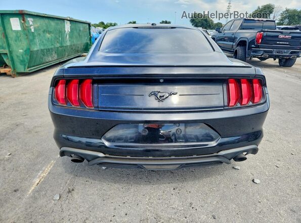 1FA6P8TH2K5117077 2019 FORD MUSTANG Black წინა სალონის ხედი