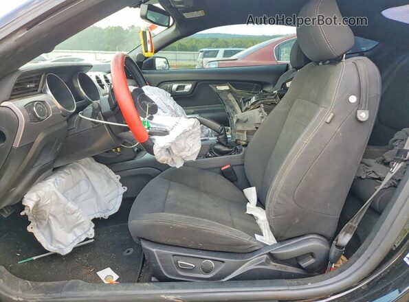 1FA6P8TH2K5200959 2019 FORD MUSTANG Black Widok wnętrza z przodu