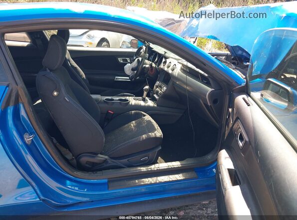 1FA6P8TH2K5201917 2019 FORD MUSTANG Blue Front interior view