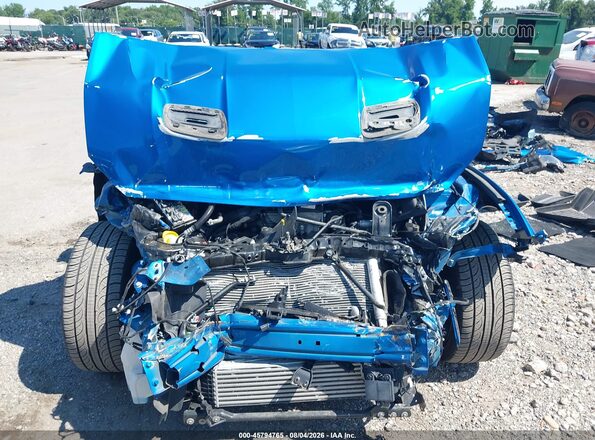 1FA6P8TH2K5201917 2019 FORD MUSTANG Blue Front view