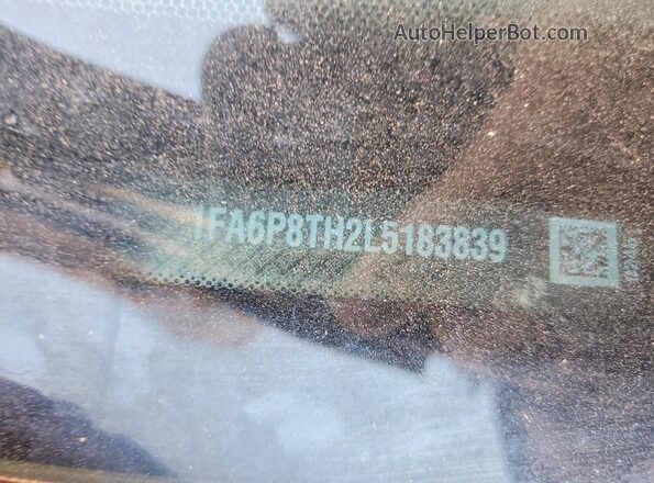 1FA6P8TH2L5183839 2020 FORD MUSTANG Black Vista del compartimento del motor