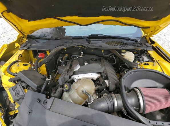 1FA6P8TH3G5265715 2016 FORD MUSTANG Yellow უკანა სალონის ხედი