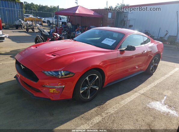 1FA6P8TH3J5106829 2018 FORD MUSTANG Red წინა მარცხენა ხედი სამი მეოთხედიდან