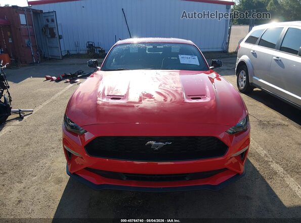 1FA6P8TH3J5106829 2018 FORD MUSTANG Red უკანა სალონის ხედი