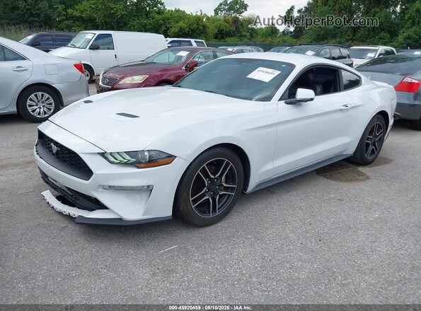 1FA6P8TH3J5163791 2018 FORD MUSTANG White წინა მარცხენა ხედი სამი მეოთხედიდან